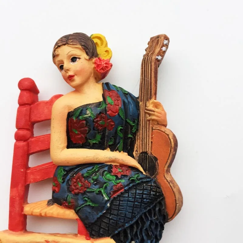 BABELEMI ручная роспись Испания Андалусия Малага гитара девушка холодильник сувенирные магниты на холодильник магниты наклейки украшение дома