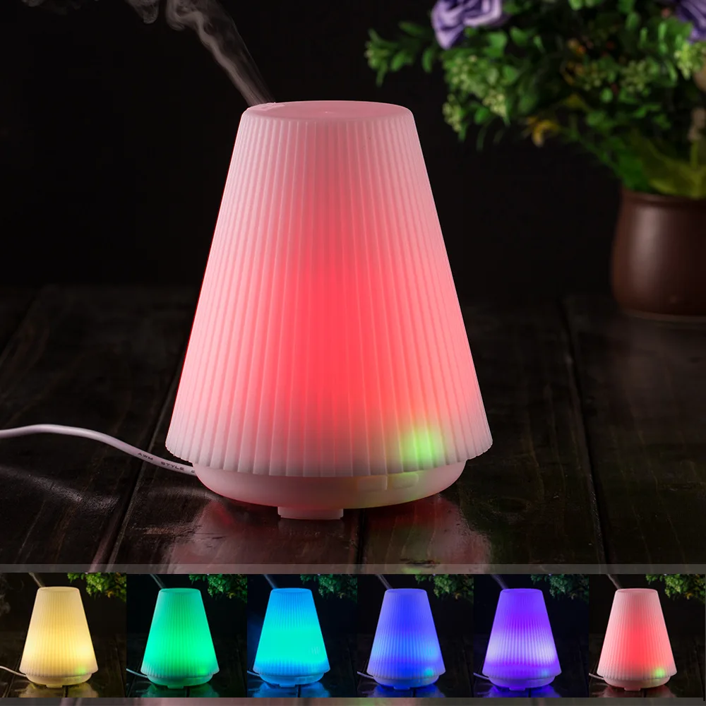 

Household Office Essential Oil Diffuser 100ML Aroma Diffuser Colorful night Mist Maker EU Plug Type Ultasonic Air Humidifier