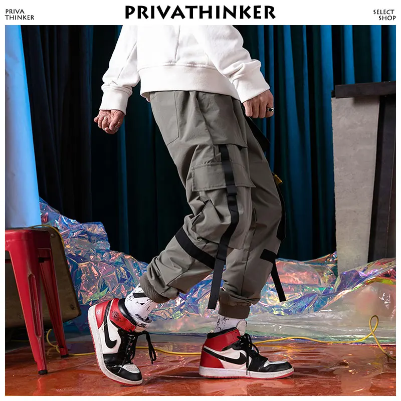 Privathinker дизайнерские мужские брюки карго с ремнем 2020 уличные штаны для бега
