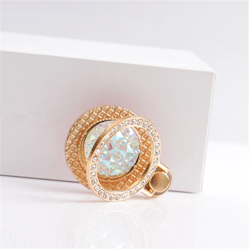 Luxury Diamond Finger Ring Holder Crystal Rhinestone Glitter Mirror Case With Gem Holders Stand For iphone X 6 7 8 plus Samsung