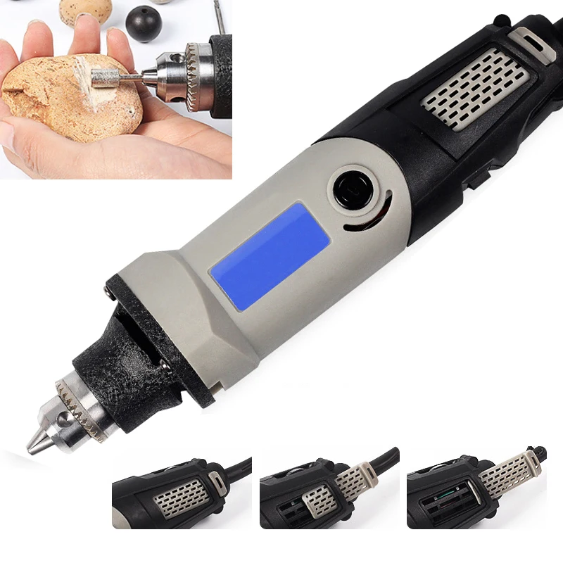 1pc EU Plug Electric Die Rotary Grinder Power Drill 6 Variable Speed Rotary Tool Grinding Machine 220V 400W for Power Tools