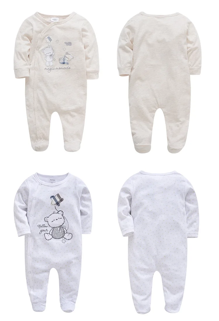 Cotton Baby Bodysuit Footies Baby Girls Boys Clothes Undershirt Long Sleeve Jumpsuit Socks Cartoon Newborn Spring Kid Clothes (14)