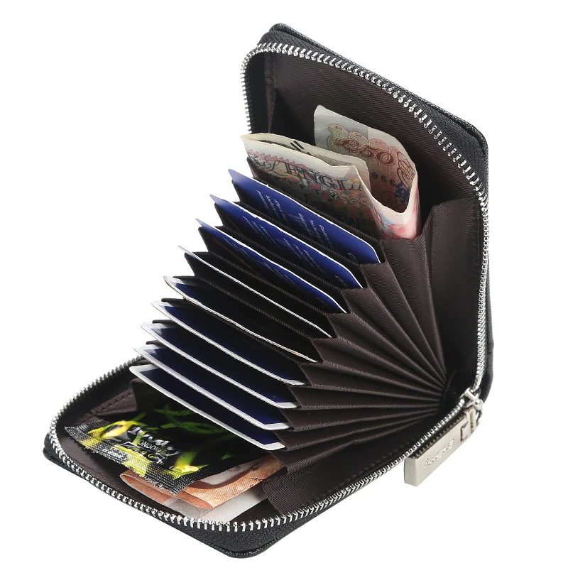 

2019 Men's Accord Card Pack Explosion PU Document Bag Fashion Zipper Multi-card Coin Purse Wholesale Quality Assurance