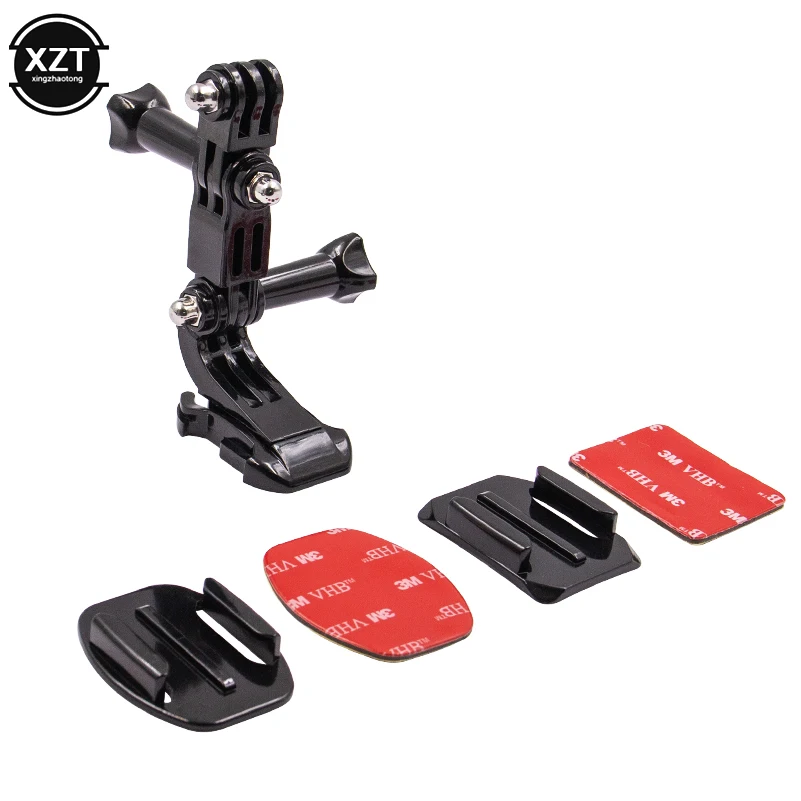 

Front Side Helmet Accessories Set J-shaped Buckle Base Support Mount for GoPro Hero 5 6 7 4 Xiaomi Yi 4K SJCAM Go Pro New