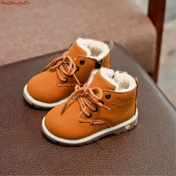 

2018 New Winter For Child Kid Girl Boy Snow Boots Comfort Thick Antislip Short Boots Fashion Cotton-padded Shoes