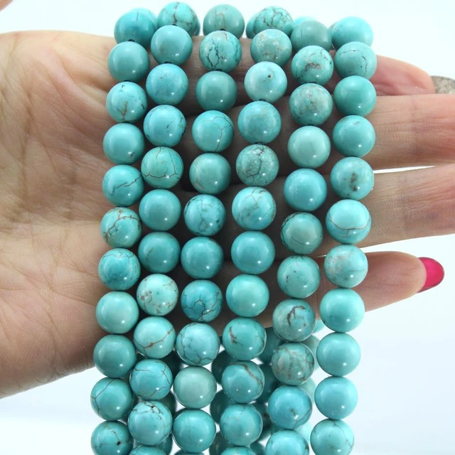 AAA Quality Turquoise Micro-faceted Beads American Turquoise Round