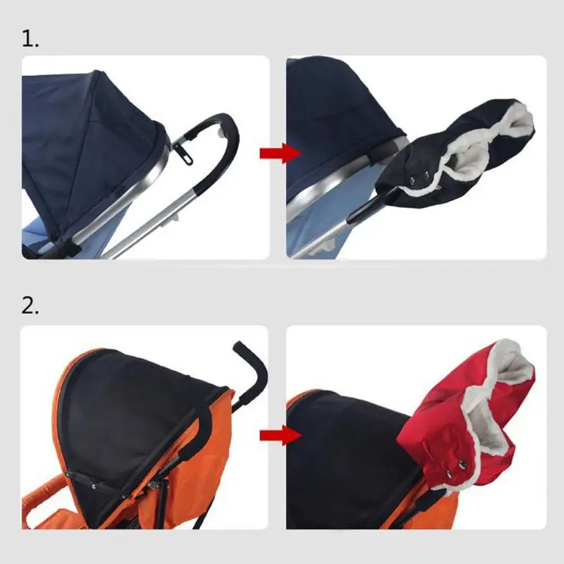 Детские зимние штаны теплые варежки на коляску коляска муфтой Водонепроницаемый аксессуары для коляски варежки детские сцепка для