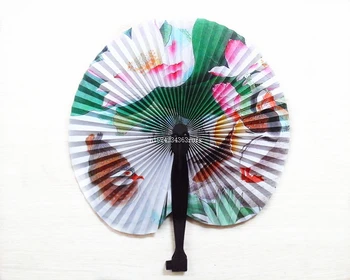

100Pcs Folding Dance Hand Fans Wedding Party Plastic Ribbing Folding Hand Held Fans Wholesale