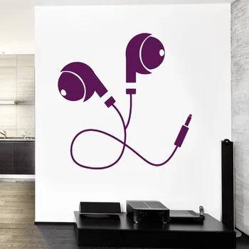 

Wall Vinyl Music Earphone Head Phones Headphones Guaranteed Quality Decal