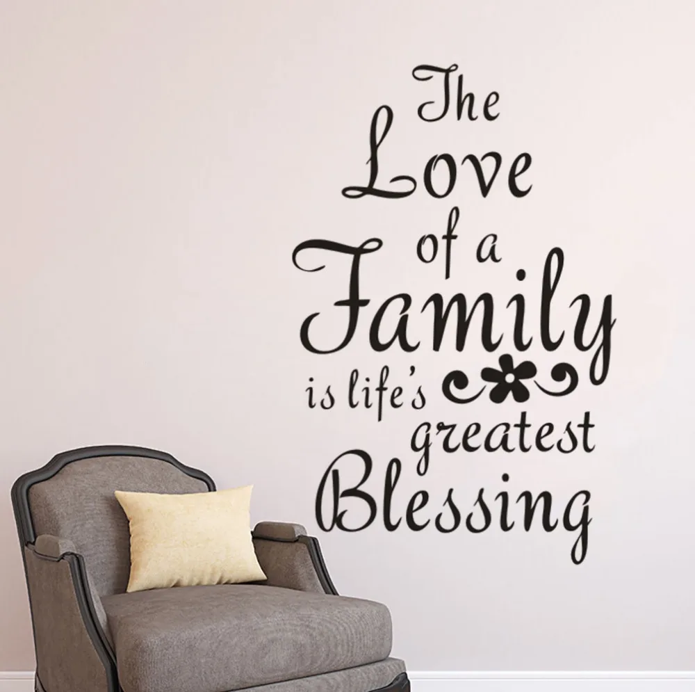 The Love Of A Family Is Lifes Greatest Blessing Wall Decal