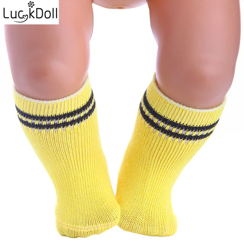 Яркие носки LUCKDOLL размер 18 дюймов американский 43 см Детская кукла одежда