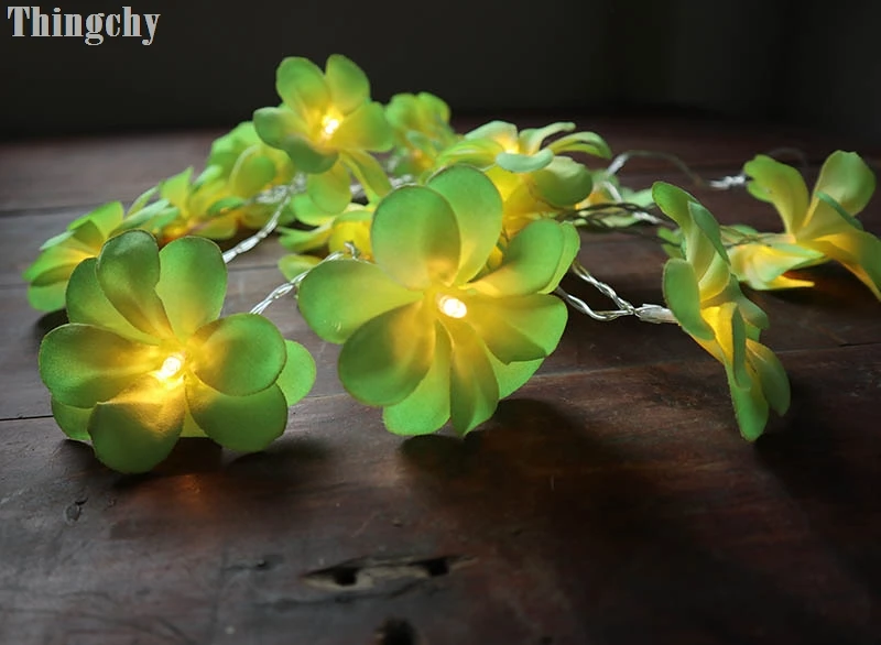 2M 20LED DIY frangipani LED String Lights Battery floral holiday lighting, Event Party garland decoration,Bedroom decoration 2M 20LED DIY frangipani LED String Lights Battery floral holiday lighting, Event Party garland decoration,Bedroom decoration