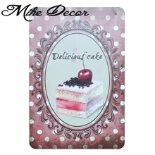 [Mike86] Вкусный торт магазин металлические знаки художественная Декоративная Настенная картина 20X30 см A-1200