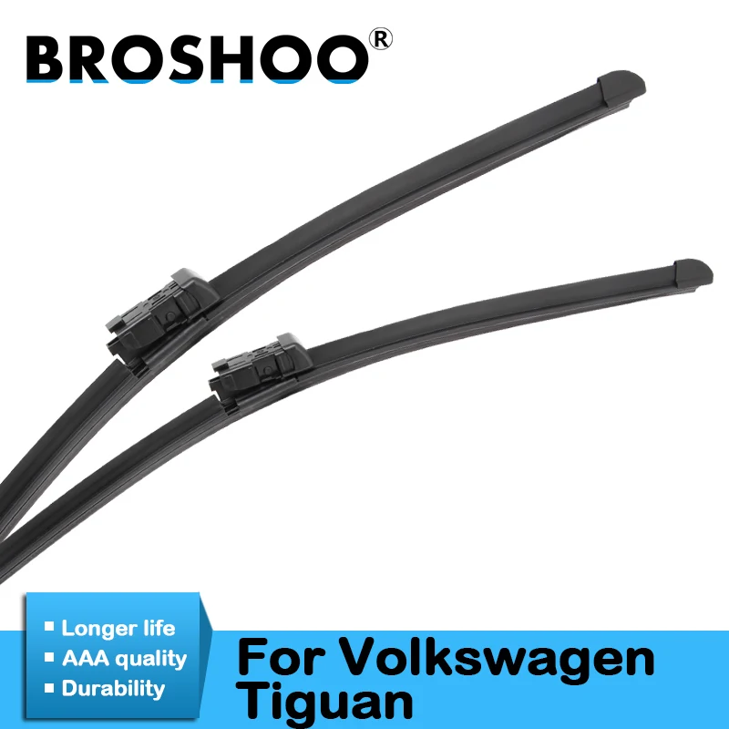

BROSHOO Car Wiper Blade For Volkswagen Tiguan MK1 MK2 Fit Push Button Arm 2007 2008 2009 2010 2011 2012 2013 2014 2015 2016 2017