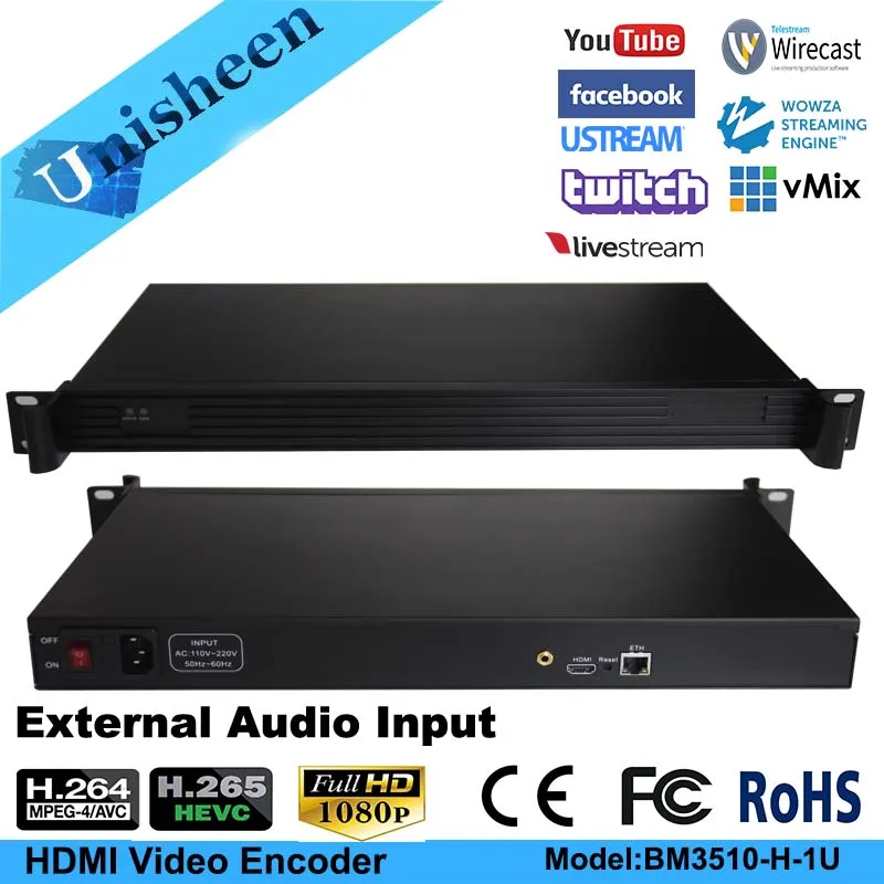 H.265 HEVC MPEG-4 AVC/H.264 HD SDI видео кодировщик HDMI передатчик live широковещательный кодер H264