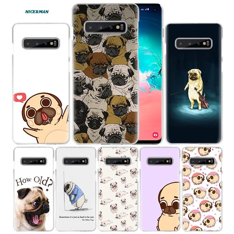 

Pugs Not Drugs Dogs Case for Samsung Galaxy S10 5G S10e S9 S8 M30 M20 M10 J4 J6 Plus J8 2018 Note 8 9 Clear Hard PC Phone Cover