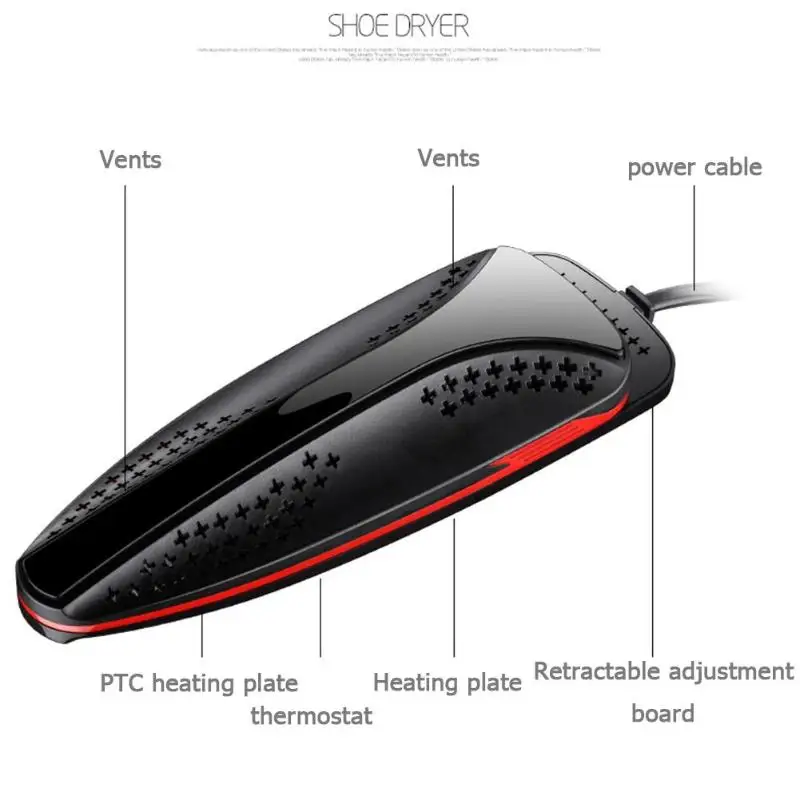 20 Вт башмак нагреватель Электрический PTC сушилка для обуви загрузки запах стерилизатор защита ноги Зима держать с подогревом Стелька для обуви сушилка для обуви
