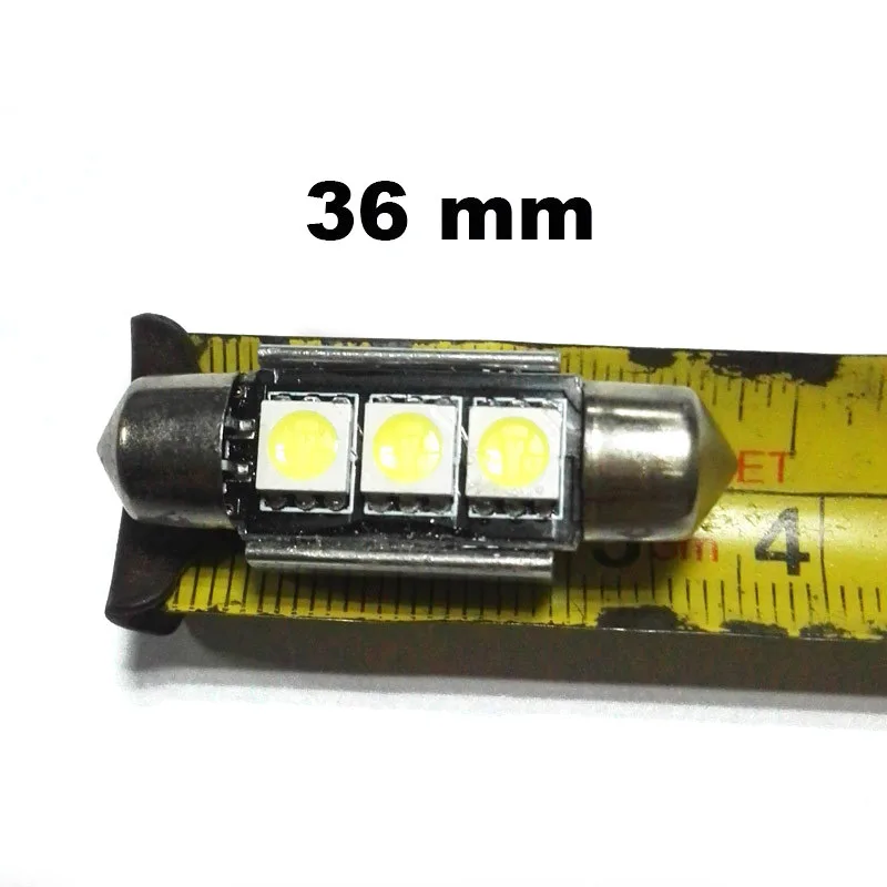 2x супер яркий светодиодный светильник Canbus без ошибок для VW Golf 3 4 5 6 Passat 3c B6 B5 Polo белый светодиодный светильник без ошибок 36 мм B36
