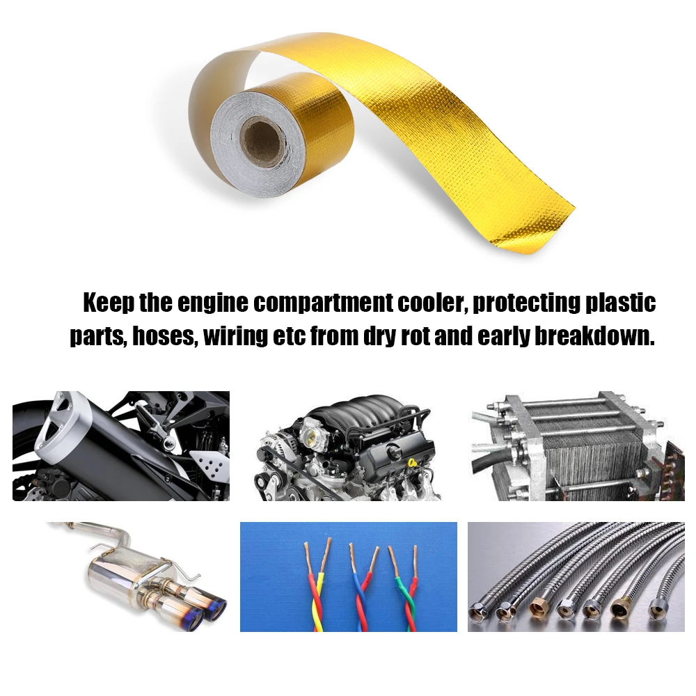 5M 10M Fire retardant Fiberglass Belt font b Automobile b font Motorcycle Refit font b Exhaust