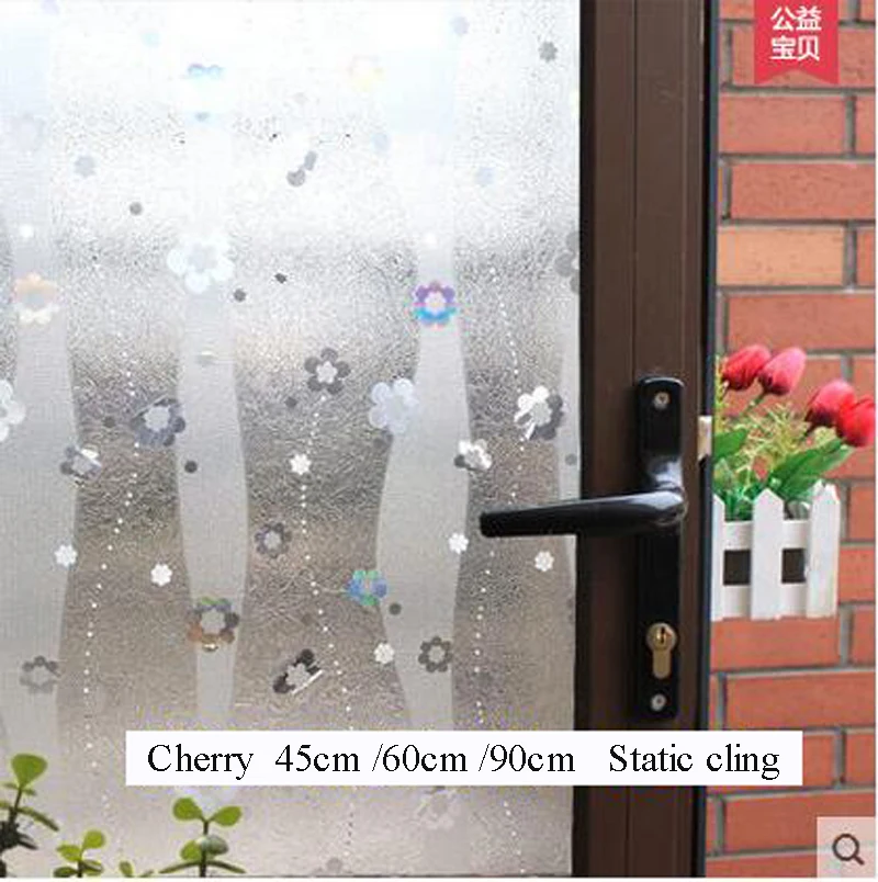 Self-Adhesive Opaque Glass Sticker, Window Film, No Glue, Cotton Color, Decorative, Static Cling, Home Decor, 60/45*200