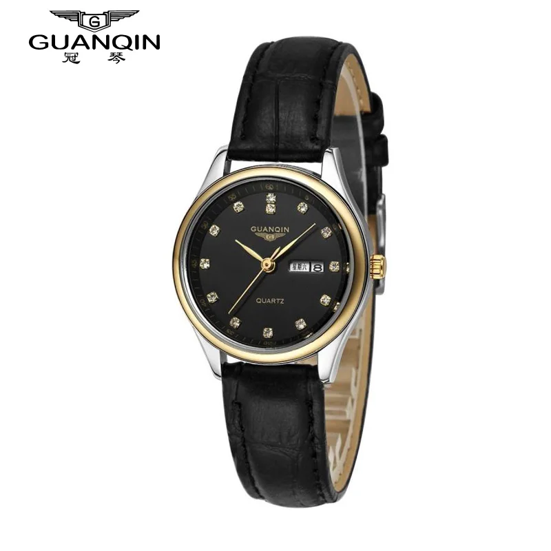 GUANQIN часы женские спортивные модные роскошные Брендовые Часы женские бриллиантовые кварцевые часы платье водонепроницаемые Hardlex дешевые женские часы