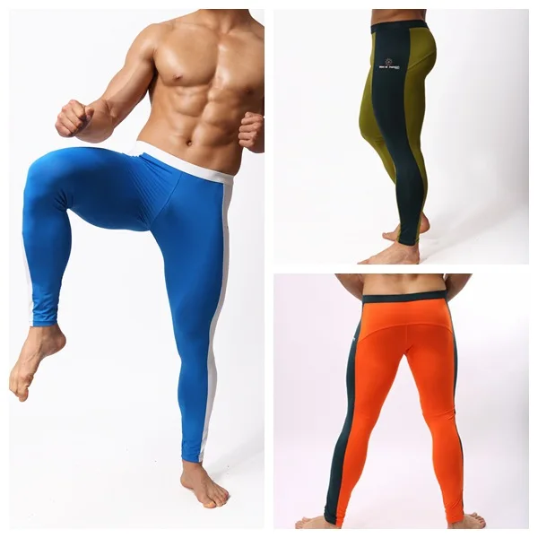 

BRAVE PERSON Men Fitness Jogger Sweatpants Trousers Compression Tights Long Pants Leggings Mens Bodybuilding Pants