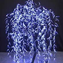 Привели искусственные ива плача дерева с белым Цвет 945 шт. светодиодные лампы 6ft высота 110 В/220vac, открытый Применение, непромокаемый, Рождество