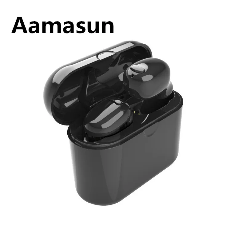 

i8X Invisible Wireless mini music bluetooth earbuds earphones TWS double headset with microphone storage box for iPhone X Xiaomi