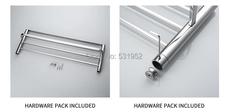 Вешалка для полотенец для ванной комнаты SUS304 из нержавеющей стали, полотенцесушитель, 23 дюйма, настенная полка, стойкая к коррозии, польские полки для ванной комнаты