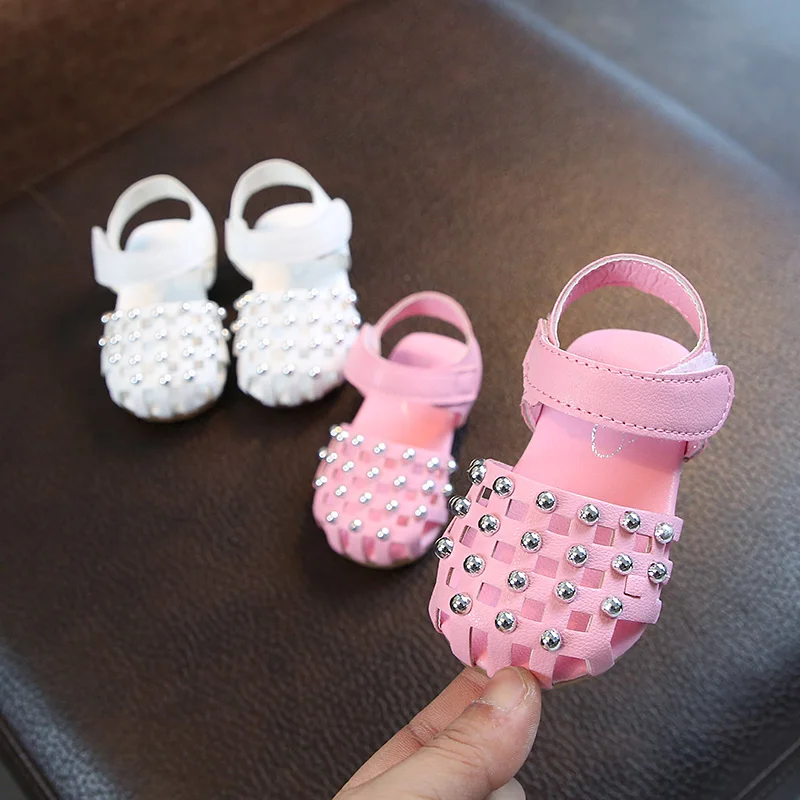 Baby Girl Shoes Summer Sandals Rivets 0 1 2 Year Baby Toddler Shoes