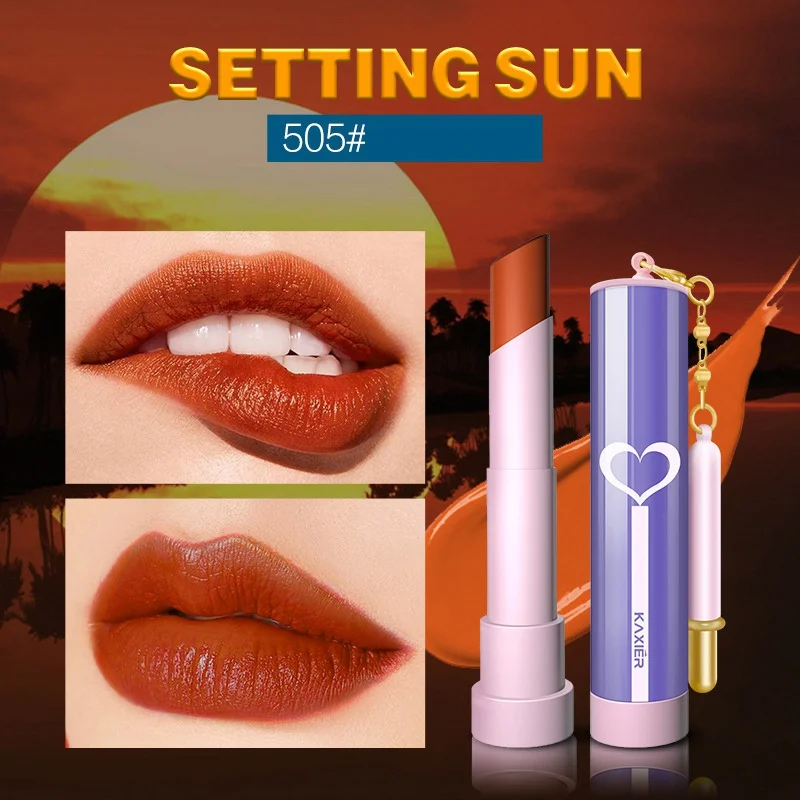 Luxury Makeup Color Lipstick Matte Lip Stick Long-lasting Moisturizer with Brush Charming Cosmetic |