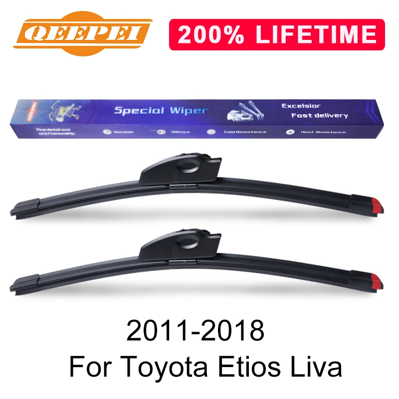 Сменное лезвие стеклоочистителя QEEPEI для Toyota Etios Liva 2011-2018 силиконовая резина