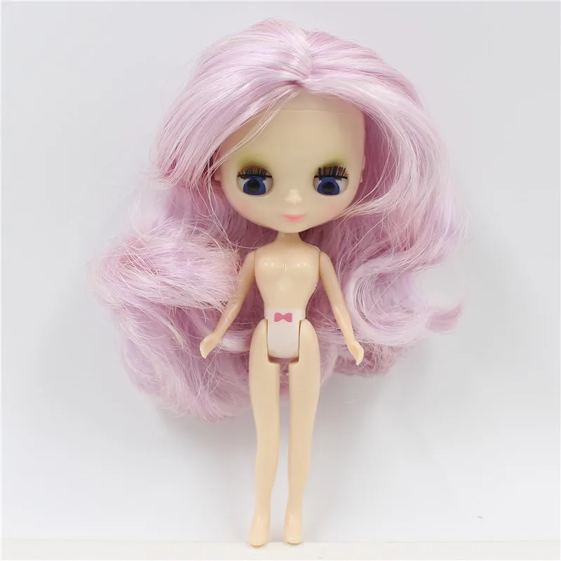 DBS blyth mini doll toy 10CM toy nude doll colorful long hair 15