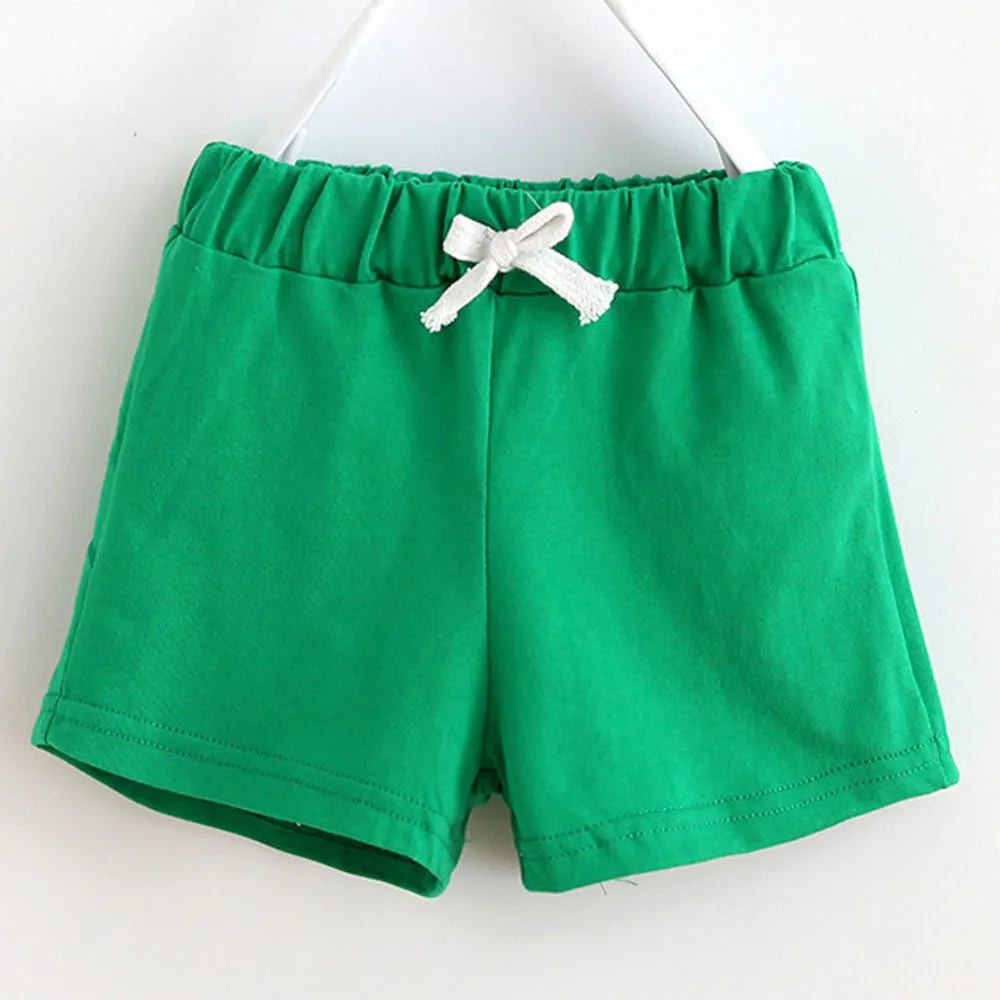 LONSANT/ г. летние детские повседневные однотонные Короткие хлопковые шорты для мальчиков и девочек модные детские штаны