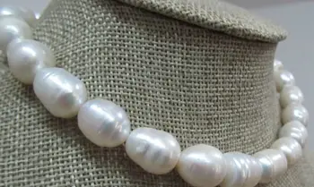 

12-13mm SOUTH SEA BAROQUE WHITE PEARL NECKLACE 18''