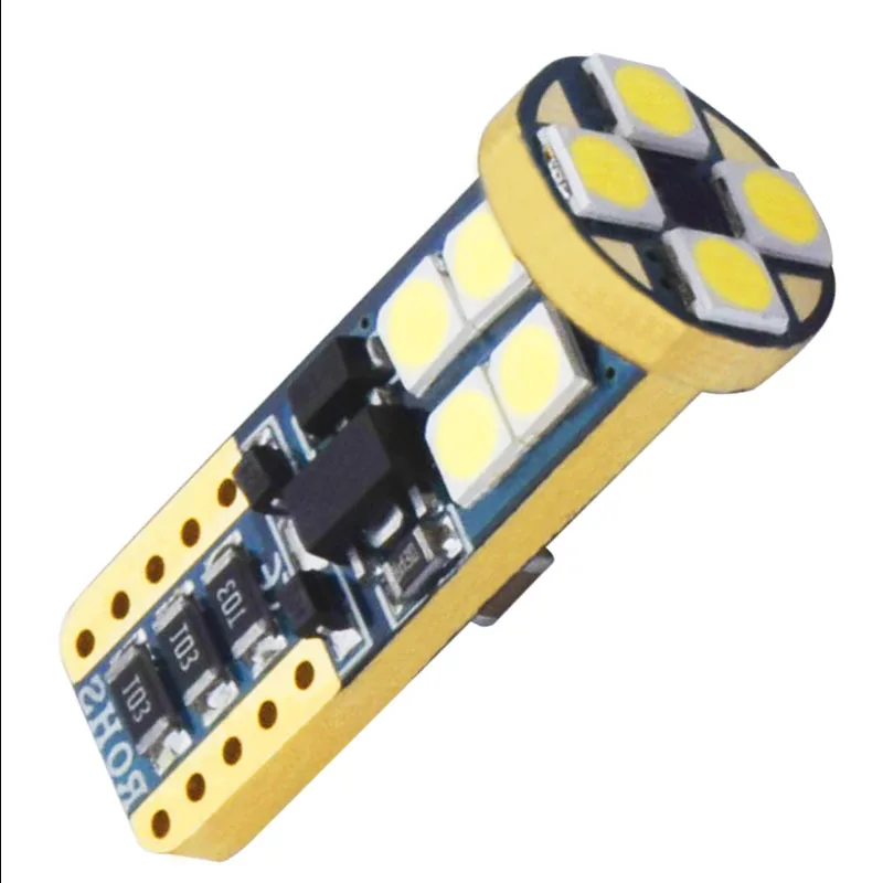 T10 W5W 12 SMD 3030 светодиодный автомобильный габаритный фонарь WY5W 12SMD светодиодный CANBUS без ошибок авто клиновидный задний фонарь белый желтый