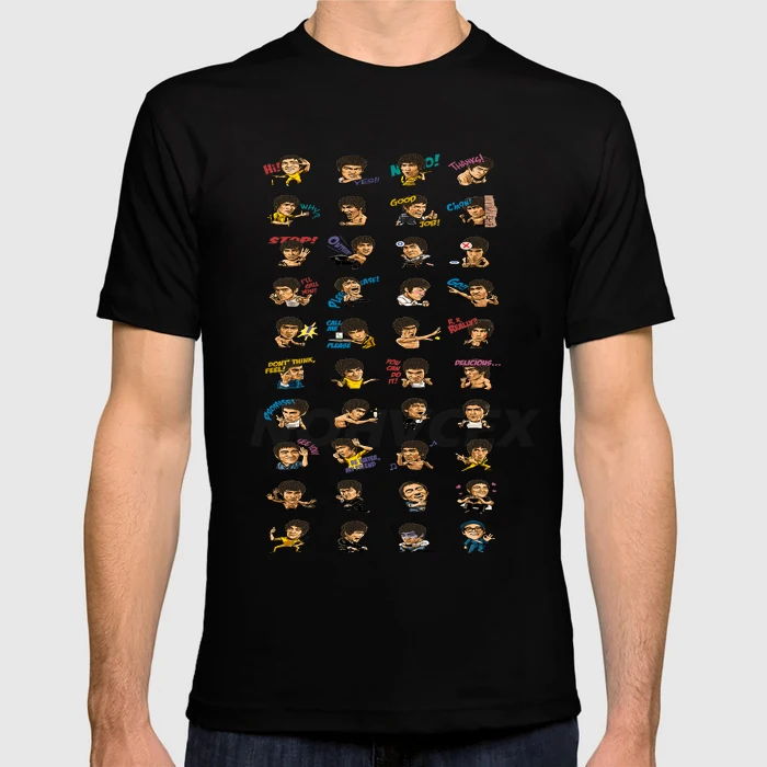 

Fashion Bruce Lee Design T Shirt Men's High Quality T-shirts Hipster Tops Tees