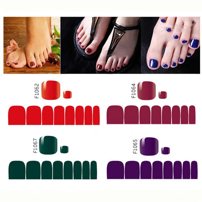 

Toe Nail Sticker Waterproof Fashion Toe Nail Wraps Art Nails Adhesive Foil Stickers Manicure Decals Pattern Decorations Patch
