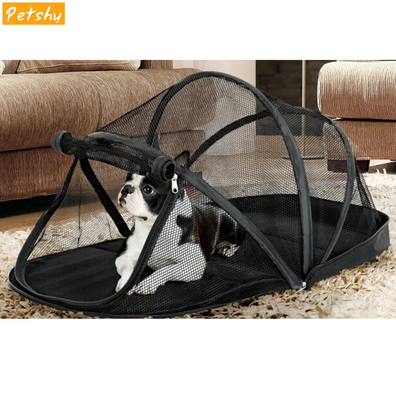 Petshy Portable Dog House Cage for Small Dogs Crate Cat Net Tent Cats Outside Kennel Foldable Pet Puppy with Mosquito Net Tents