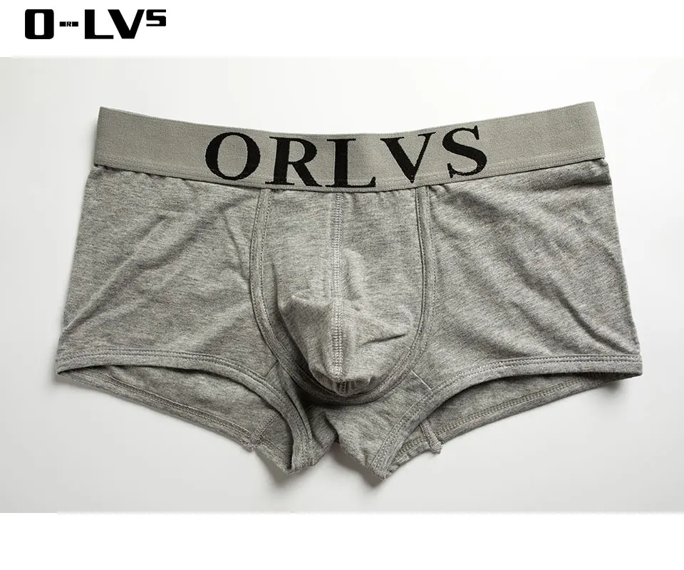 ORLVS, 6 шт./партия, чистый боксер, мужское хлопковое нижнее белье, мужские боксеры, боксеркороткие, сексуальные, мужские, одноцветные, s БРЕНД