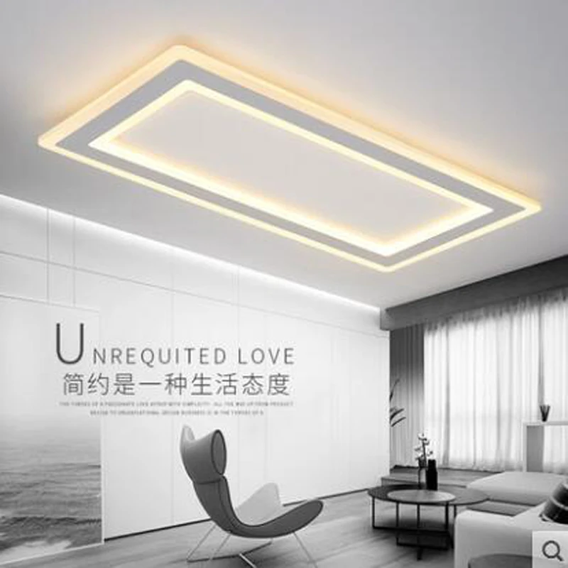 

Living room lamp Simple Modern Atmospheric Rectangular led Ceiling Lights Bedroom Study Room Dining Room Creative Lighting led