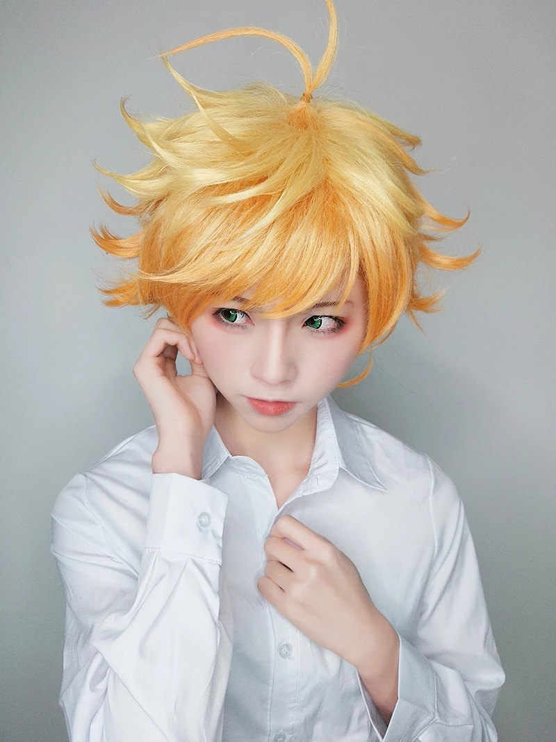 Женский парик для косплея Emma Yakusoku no Neverland оранжевый обещанный парики + шапочка