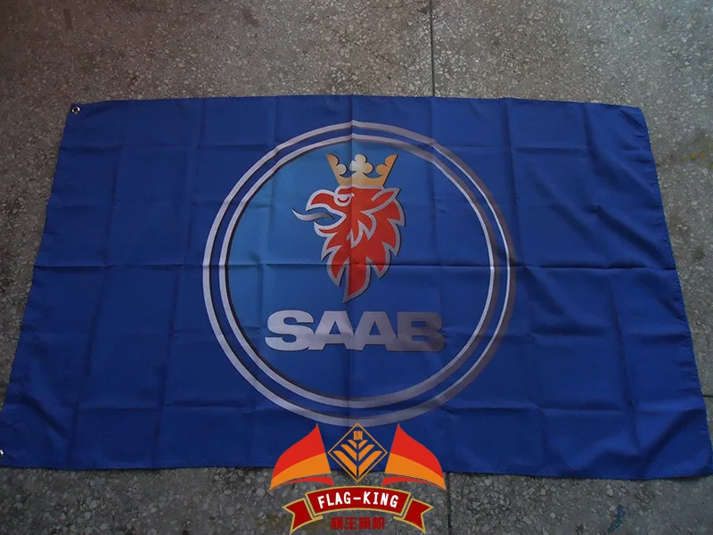

Saab new cars logo flag,saab racing 90*150CM polyster banner,flag king brand can custom