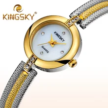 Señoras Mujeres Pulsera de Oro Relojes De Marca Relojes de Cuarzo Utra Delgada Correa de Muñeca Relojes de Las Mujeres Reloj de Pulsera Reloj Mujer reloj Femenina