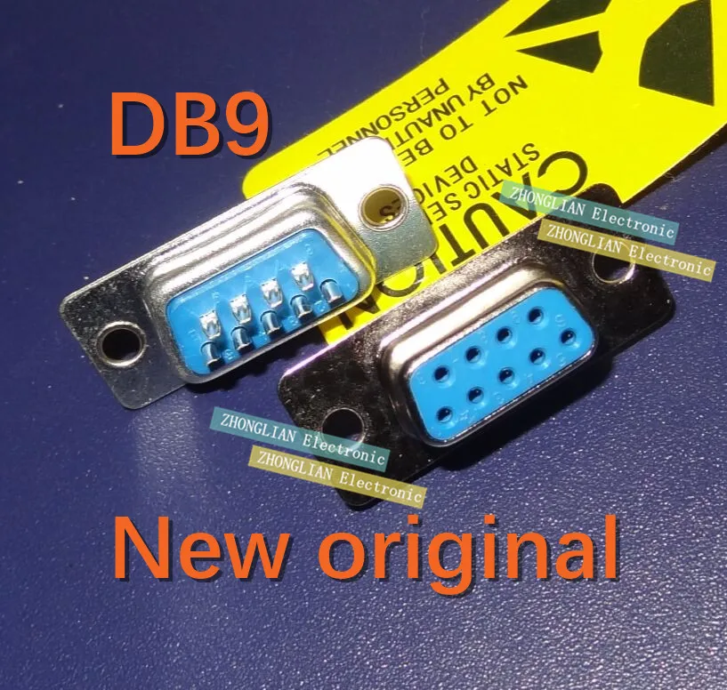 10pcs/lot DB9 male DB9 female connector 9 pin serial nine male male DB9