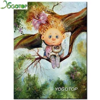 

YOGOTOP Diamond Painting Cross Stitch 5D Diamond Embroidery Cartoon angel Diamond Mosaic Home Decor DIY diamond art VD381
