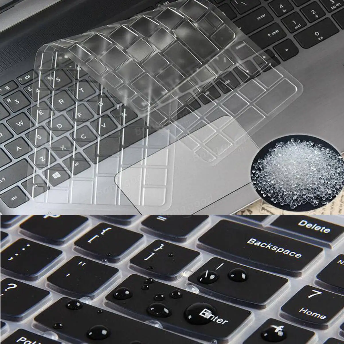 Transparent/Black/Blue/Purple/Rose Red Notebook Keyboard Protector Keyboard Cover for HP Pavilion 15