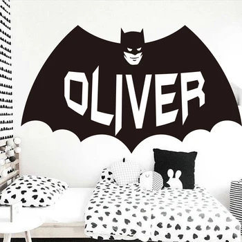 

Custom Name Batman Wall Sticker Boys Room Personalized Batman Wall Decal Teen Room Easy Wall Art Decal Cut Vinyl