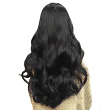 SNOILITE 17″ 24″ Lady Long Curly 18 Clip in Hair Extension 100% Real Natural Synthetic Hairpieces 8pcs/lot For human