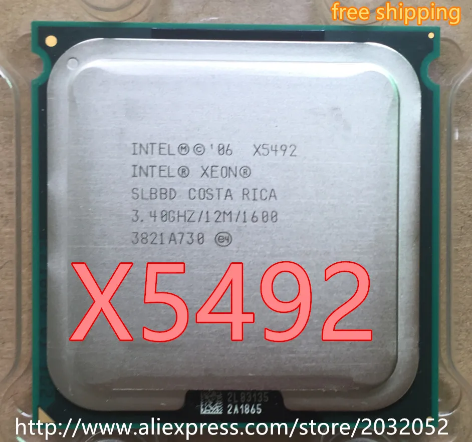 Intel Xeon X5492 3,4 ГГц/12 МБ/1600 МГц/четырехъядерный сервер LGA 771 cpu/SLBBD(Рабочая